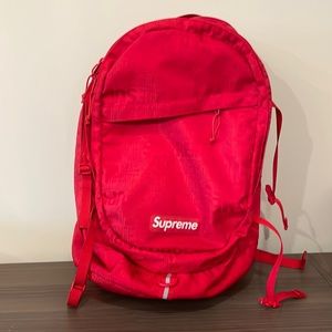 Red supreme backpack